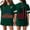 Dark Green, variant on Usa Flag Tunics Women 1776-2026 Red White and Blue Short Sleeve V Neck Shirts Stars and Stripes 250th Anniversary Loose Tops M