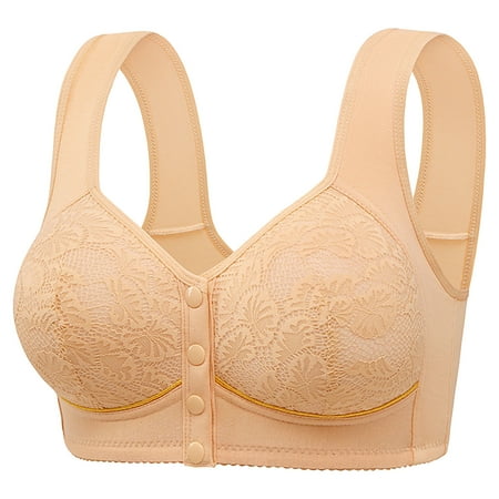 Clearance Woman s Bralette Nursing Bra Front Buckle Comfortable Breathable Bra No Rims Everyday Underwear Woman Thin And Steel Hoop Gathered for Daily Bras