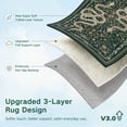 thumbnail image 5 of Moynesa Vintage Snake 8'x10' Large Area Rug for Living Room, Washable Green Floral Rug Cottage Botanical Accent Carpet for Bedroom Dining Room Sunroom Non Slip Stain Resistant Low Pile, 5 of 12