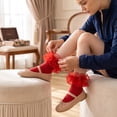 thumbnail image 6 of Abcomgle Girls Big Ruffle Socks Soft Cute Classic Toddler | Colorful Double Lace Frilly Cotton Dress Sock for Kids Daily School Party Birthday Breathable Lightweight Comfy Gift Red, 6 of 7