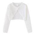 thumbnail image 3 of Gaexia Girls Cardigan Sweater Knit Open Front Long Sleeve Lightweight Casual Layering Top for Autumn Back to School, 3 of 4
