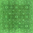 thumbnail image 1 of Ahgly Company Indoor Square Oriental Green Industrial Area Rugs, 8' Square, 1 of 4