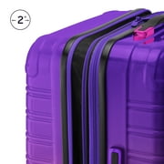 iFLY Fibertech 3-Piece Expandable Hardside Spinner Luggage Set – 20 Carry-On, 24 & 28 Checked, Midnight Berry