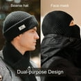 thumbnail image 2 of Sombrero tejido Golovejoy Gorro cálido de invierno para hombre, gorro de algodón de punto grueso para exteriores, gorro para clima frío, esquí, senderismo, correr, 2 of 5
