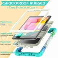thumbnail image 6 of Dteck Galaxy Tab A 8.0 2019 Case T290 T295, Rugged Heavy Duty Shockproof Kickstand Protective Cover for Galaxy Tab A 8.0 Inch 2019 Without S Pen Model SM-T290 (Wi-Fi) SM-T295 (LTE), Rainbow Blue, 6 of 10
