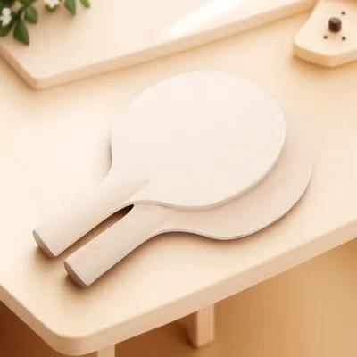 BESTYASH 2-Pack Table Tennis Paddles Light Brown with Smooth Edges for Skill Practice
