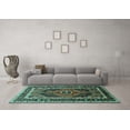 thumbnail image 3 of Ahgly Company Indoor Rectangle Persian Turquoise Blue Traditional Area Rugs, 7' x 10', 3 of 4