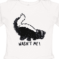 thumbnail image 4 of Inktastic Animals Cute Skunk Wasn't Me Boys or Girls Long Sleeve Baby Bodysuit, 4 of 5