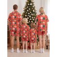 thumbnail image 7 of RUINIXCW Christmas Family Pajamas Matching Set Short Sleeve Christmas Elements Print Shirt Shorts Sleepwear, 7 of 7