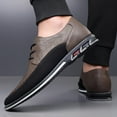 thumbnail image 6 of Men's Casual Oxford Business Fashion Leather Shoes Walking Comfortable Classic Adjustable Shoes Yellow 10.5 US, 6 of 7