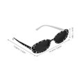thumbnail image 2 of Milisten Gafas De Sol Negras Ovaladas Con Retro Y Marco Pequeño Para Protección En Exteriores, 2 of 8