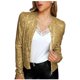 thumbnail image 2 of Chaquetas y abrigos casuales sin mangas y sin capucha para mujer, chaqueta de lentejuelas con abertura frontal, blazer corto de manga larga, abrigo informal, tops, abrigo para mujer, 2 of 8