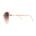 thumbnail image 3 of Womens Oversize Half Rim Look Metal Rim Cat Eye Designer Sunglasses Gold Pink Smoke, 3 of 4