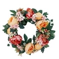 thumbnail image 4 of Guirnalda de flores artificiales Simulación de puerta de oficina en casa Decoración floral Colgante Guirnalda de flores falsas, Naranja Amarillo Rosa Vogacara HA9080-02B, 4 of 6