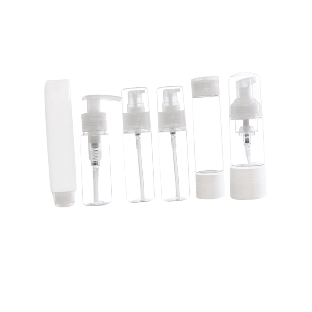 WORGEOUS Leak-Proof High Borosilicate Glass Storage Tank with Press Pump, Travel Bottles for Safe Liquid Storage