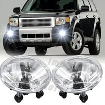 CHUSYYRAY Pair Bumper LED Fog Lights Driving Lamps For Ford Escape 2007 2008-2012 Replacement 6000K White