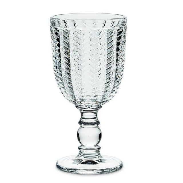 Abbott Collection AB-27-HERRINGBONE-GOB 6.5 Po. Verre à Vin Herringbone, Transparent