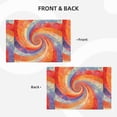 thumbnail image 4 of Linen Placemat With 18×12in Double Stitching Is Effectively Insulated And Foldable For Family Hotel Picnic Trips Palevioletred Tie-Dye Vibrant Colors And Swirling Six Piece, 4 of 8