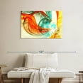 thumbnail image 2 of Elephant Stock Energy Dynamic Abstract Wall Art - Horizontal Canvas Wall Art - Living Room Wall Decor - Abstract Canvas - Orange And Turquoise Decor - 36" x 24", 2 of 8