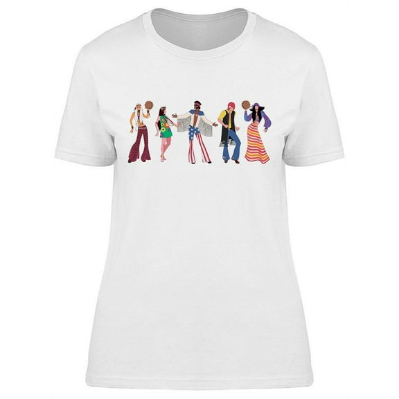 Group Wearing Hippie Clothes T-Shirt Women -Image by Shutterstock, Female 3X-Large