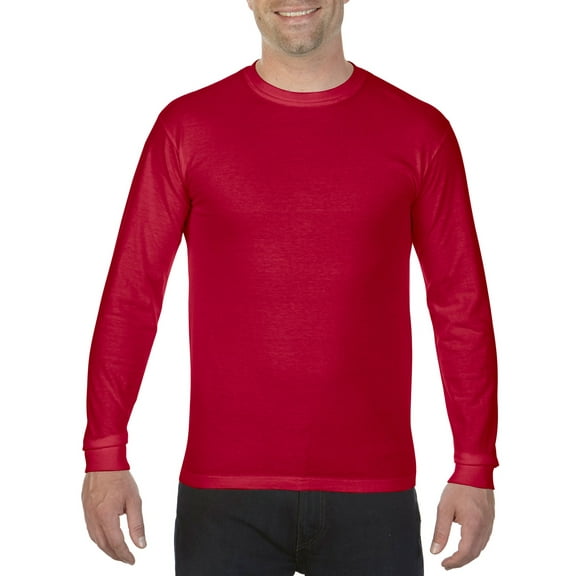 ComfClrs RingSpun L/S T Red