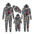 thumbnail image 5 of Penkiiy Family Matching Christmas Pajamas Set One Piece Striped Hooded Sleepwear Santa Claus Elf Onesie Outfit 18 Months Multicolor, 5 of 5