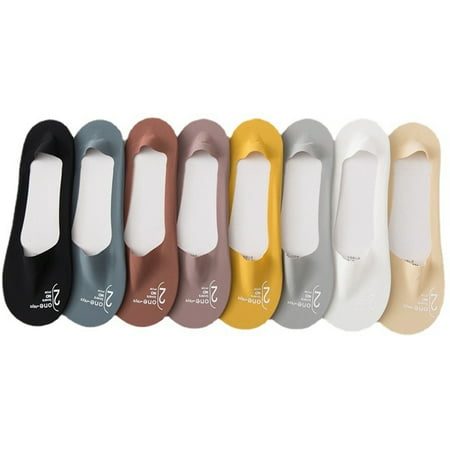 

Women Low Cut Socks - 8 Pairs Solid Color Invisible Liner Socks No Show Socks