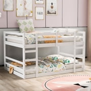 CoSoTower Full Over Full Bunk Bed with Ladder, White