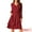 Wine Red, variant on DARING DIVA Long Sleeve V Neck Dress High Waist Layered Dress S Wine Red