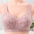 thumbnail image 2 of Seamless Bras for Women Skim Floral Bras for Older Women Push up Bra No Underwire Pullover Balconette Breathable Underwear Bralettes Cotton Bras for Women Wirefree 36/80, 2 of 9