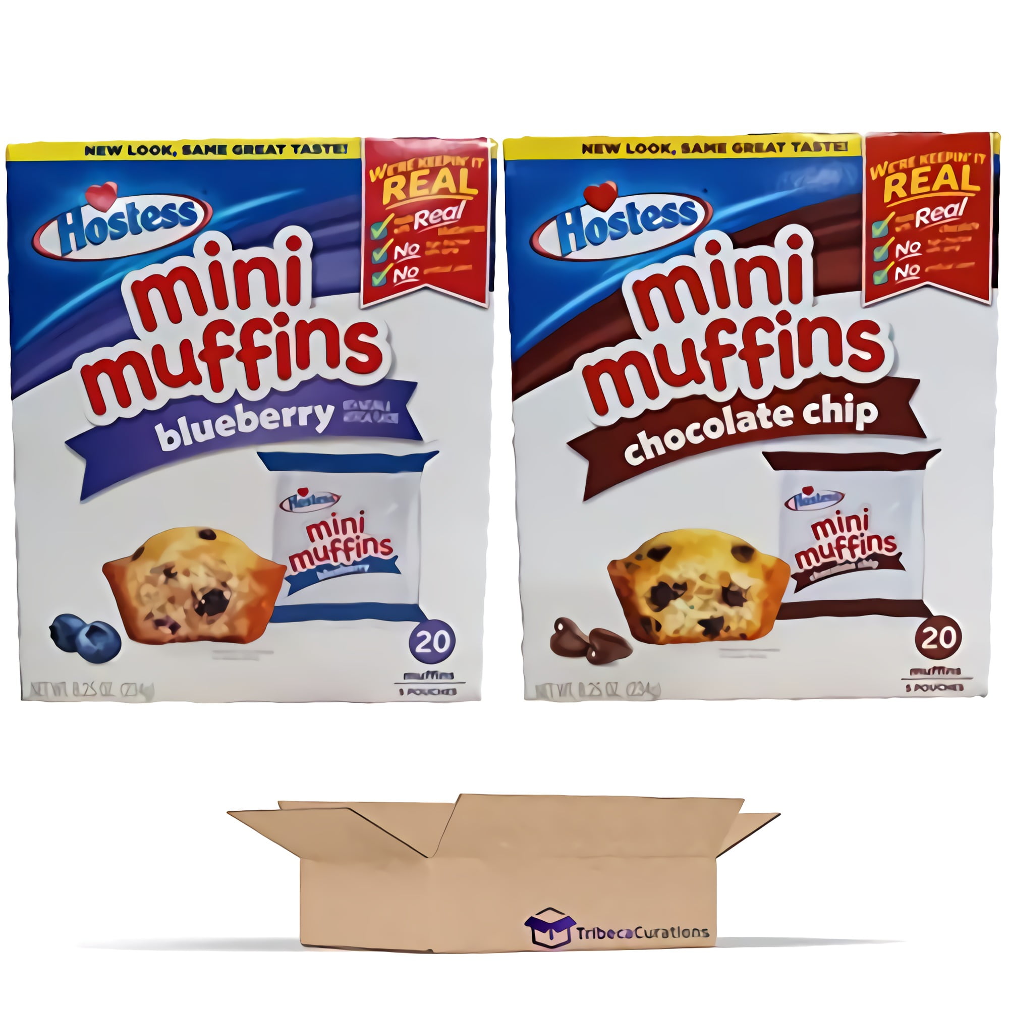 Mini Muffins by Hostess 8.25 Ounce Combo Pack of 2 (40 Total Mini