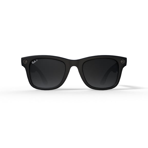 Ray-Ban Meta Wayfarer Gen 1 Smart Glasses, AI Meta Glasses with Photo and Video, Size 53, Matte Black/Polarized Gradient Graphite