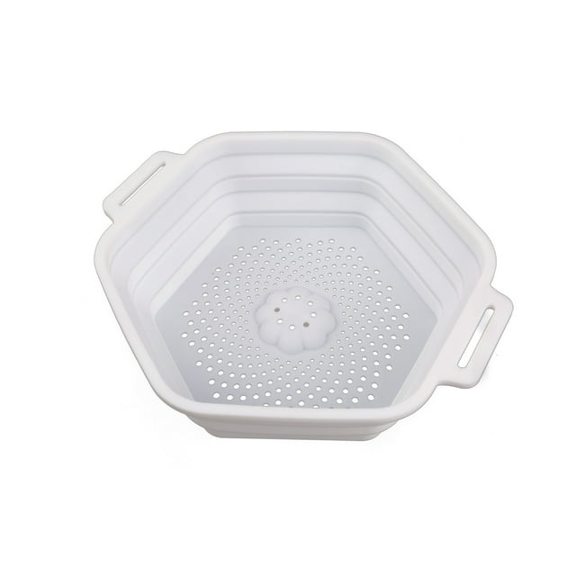 Naiovety Filtro de agua para baño de hielo de silicona, portátil y práctico, de tamaño pequeño, con filtro de gel de sílice. Organizadores de utensilios de cocina blanco