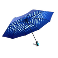 thumbnail image 2 of Weather Station Oversize Deluxe Automatic Rain Umbrella Blue Dots, 2 of 4