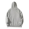 thumbnail image 4 of AKOEE Men's Cotton Full-zip Jackets Hooded Sweatshirts Drawstring Hoodie Pockets Long Sleeve Spring Fall Outerwear (L, Gray), 4 of 7