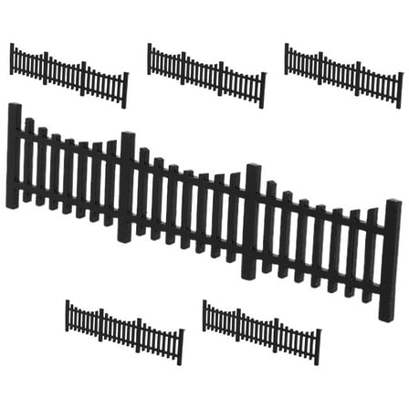 FRCOLOR 6pcs Miniature Fence 1:50 Scale Fence for Model Building Dollhouse Realistic Landscaping for Educational Displays and Garden Ornaments