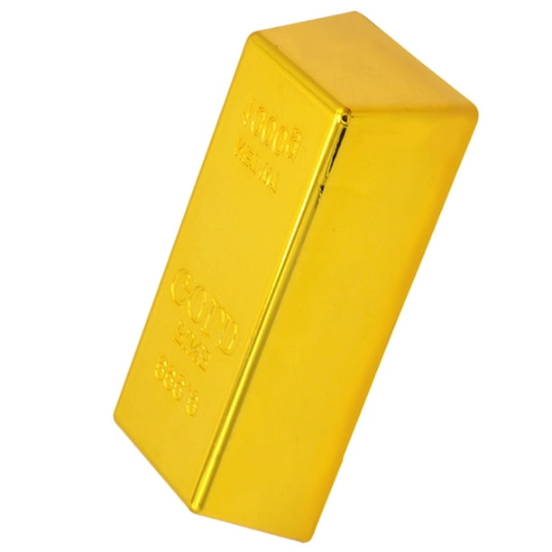 Gold Bar Decoration, Plastic Paperweight, Gold Bar Door Stop