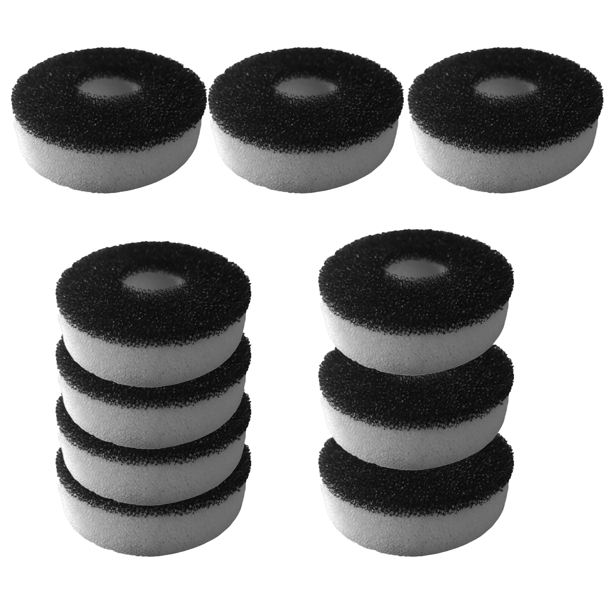 Genligt Replacement Aquarium Bio Sponge Foam Filter Pads Black Rings Suitable for Biorb Aquarium Filters, 16 Pack