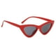 thumbnail image 1 of Gafas de sol de gato con forma de ojo, lentes de colores, vintage, de plástico, para playa y viajes. Rojo gris, 1 of 8