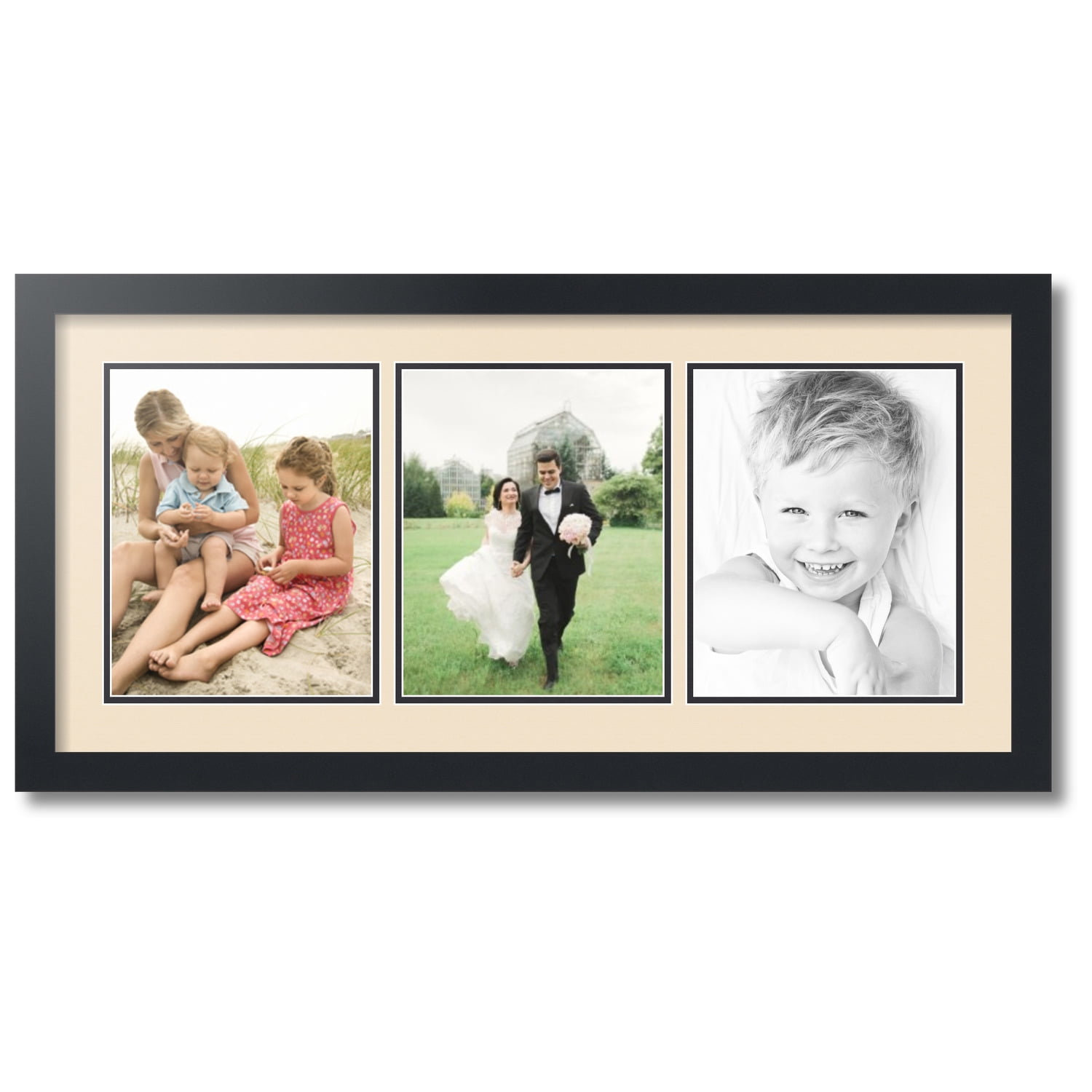 ArtToFrames Collage Photo Picture Frame with 3 8x10 Openings, Framed