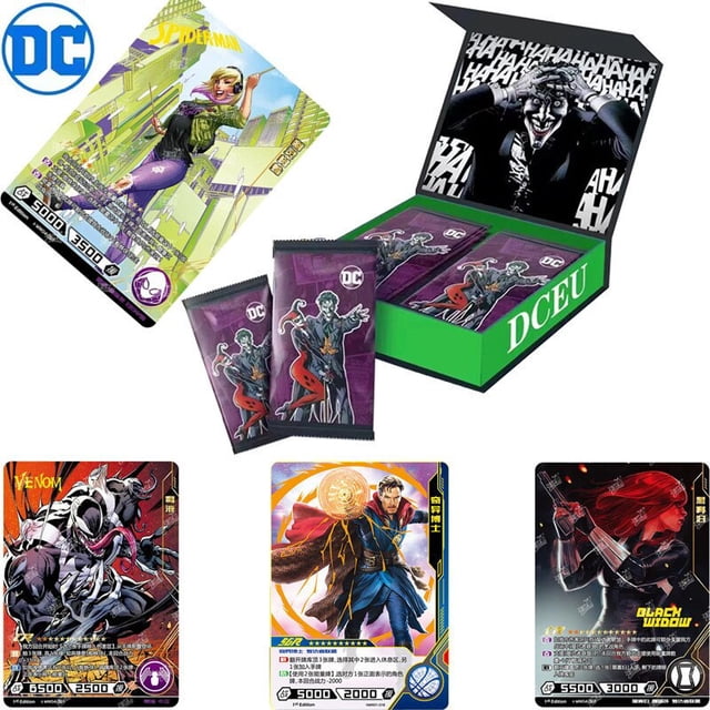 Cartas de figuras de Anime de batalla de héroes de Marvel, Venom, Iron Man, Thanos, Bronzing, tarjeta Flash coleccionable, regalo de Halloween y navidad, nuevo Fivean unisex