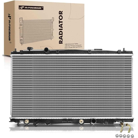 A-Premium Engine Coolant Radiator Assembly with Transmission Oil Cooler Compatible with Honda Fit 2009 2010 2011 2012 2013 L4 1.5L, Replace# 19010RB1J51