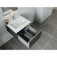 thumbnail image 2 of Legno 24" Carbon Oak Bathroom Vanity with Matte White VIVA Stone Solid Surface Countertop, 2 of 4