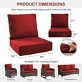 thumbnail image 5 of Bellefurn Outdoor Deep Seat Cushion 24 X 24 X 6 inch for Patio Furniture,Outdoor Chair Cushions Waterproof & Fade Resistant Patio Furniture Cushions for Wicker Chair, Sofa, Couch, 5 of 12