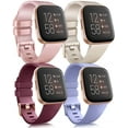 thumbnail image 1 of 4 Pack s Compatibles avec Fitbit Versa 2 / Fitbit Versa/Versa Lite/Versa SE, Remplacement en Silicone Doux Clic, 1 of 5