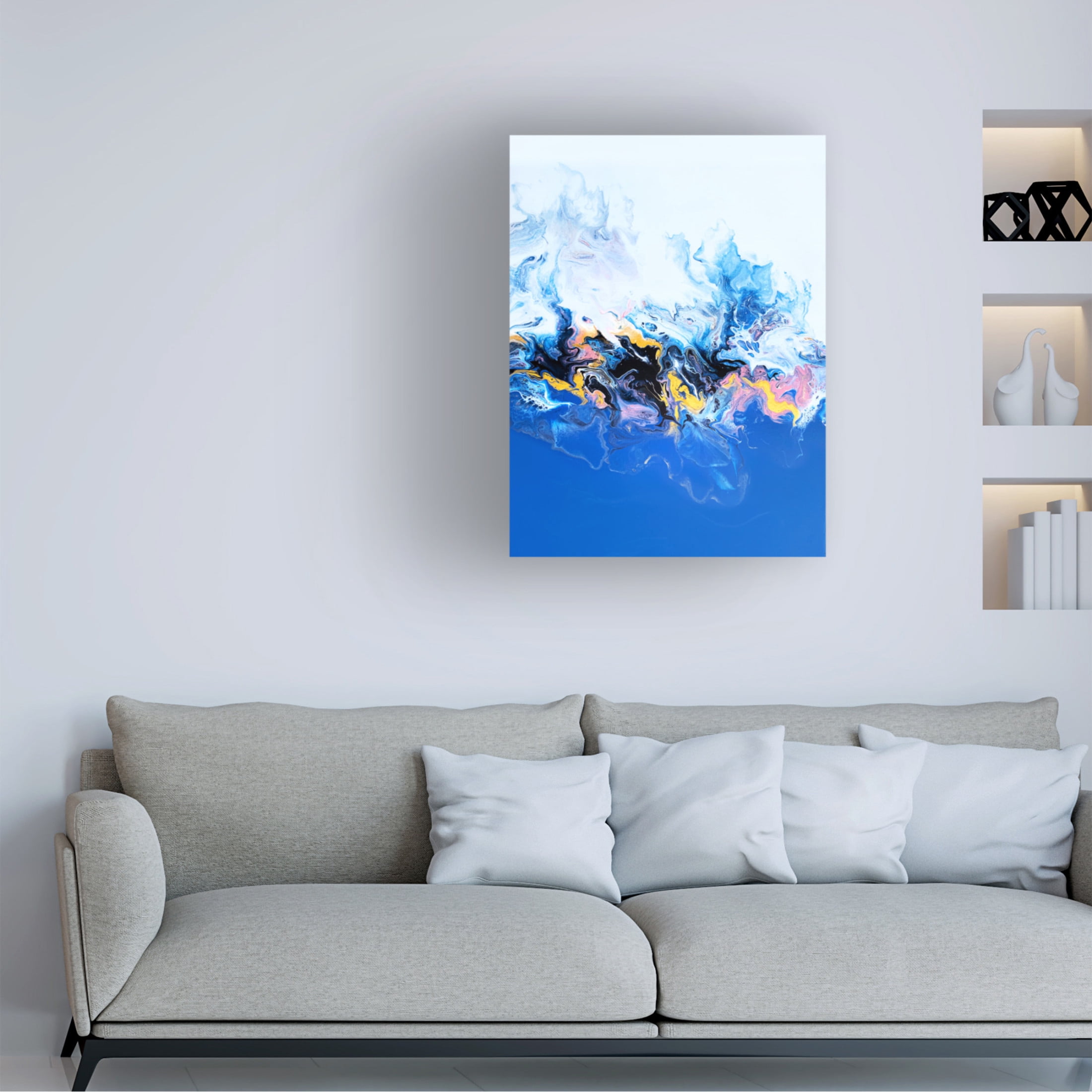Trademark Fine Art Alyson Storms Periwinkle Rainbow Canvas Wall Art