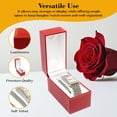 thumbnail image 4 of Novel Box Red Jewelry Box for Bangle/Watch with Gold Trim - Faux Leatherette Storage Case, 4 of 7