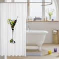 thumbnail image 3 of Manfei 3D Fashion Goblet Print Shower Curtain 72Wx78L,Modern Minimalist Theme Bath Curtain, 3 of 5