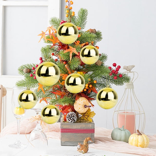 Fiudx Adornos Navideños, Bolas Colgantes Irrompibles, Decoración Vibrante para Árboles, Fáciles de Colgar con Cuerda, Perfectos para Celebraciones Navideñas, Ambiente Festivo Cálido, Juego de 6 Pieza