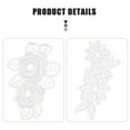 thumbnail image 4 of STRANDCHIC 12Pcs White Floral Iron-On Patches for Jeans Polyester Embroidery Appliques for Clothing and Accessories, 4 of 8